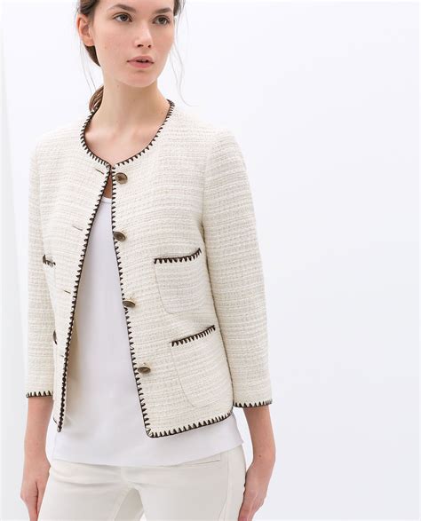 giacca tipo chanel zara|blazer da donna zara.